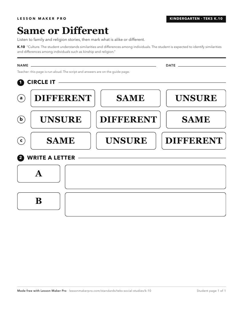 Preview of the K.10 printable worksheet