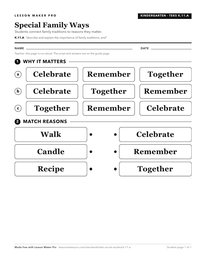 Preview of the K.11.A printable worksheet