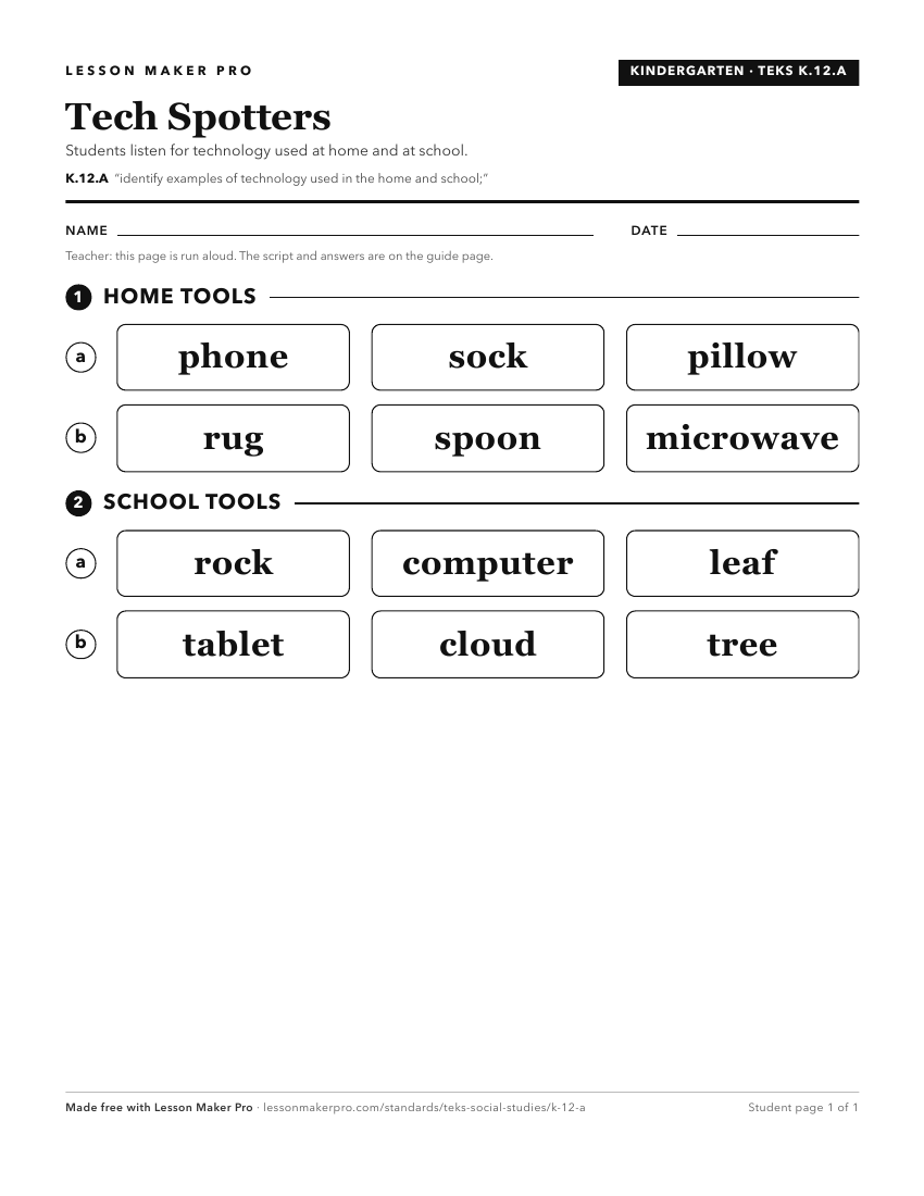 Preview of the K.12.A printable worksheet