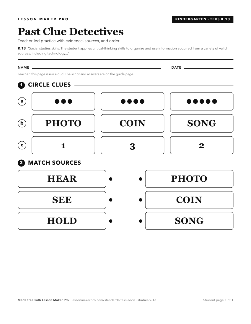 Preview of the K.13 printable worksheet
