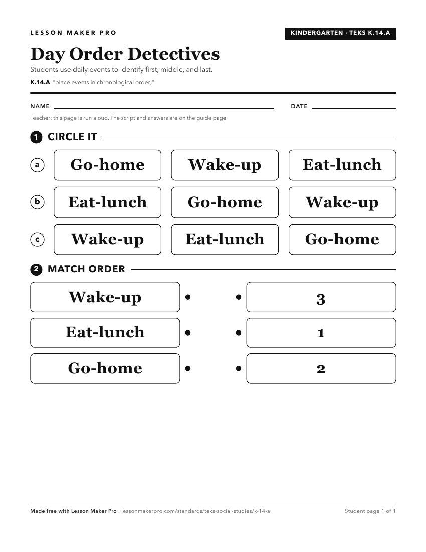 Preview of the K.14.A printable worksheet
