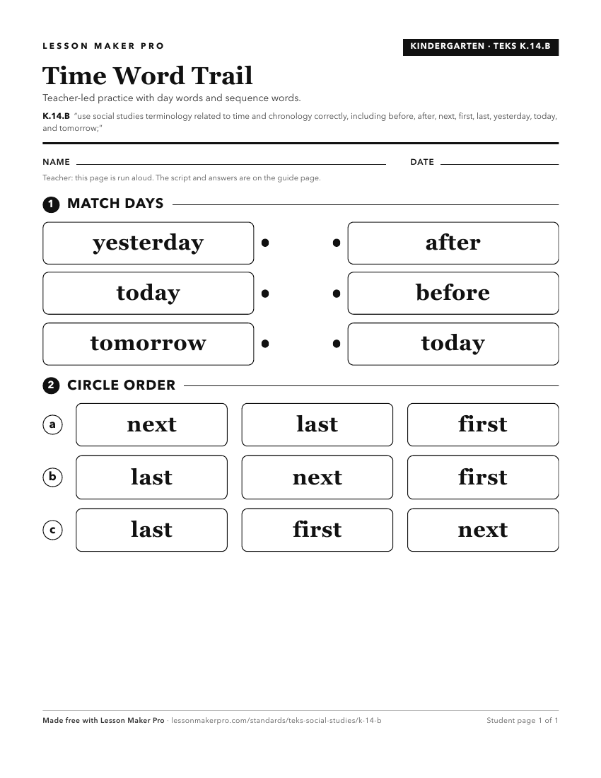 Preview of the K.14.B printable worksheet