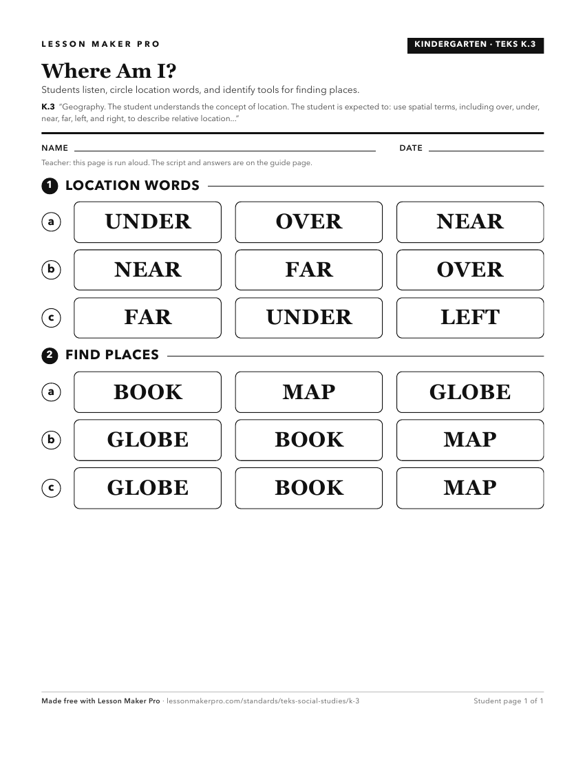 Preview of the K.3 printable worksheet