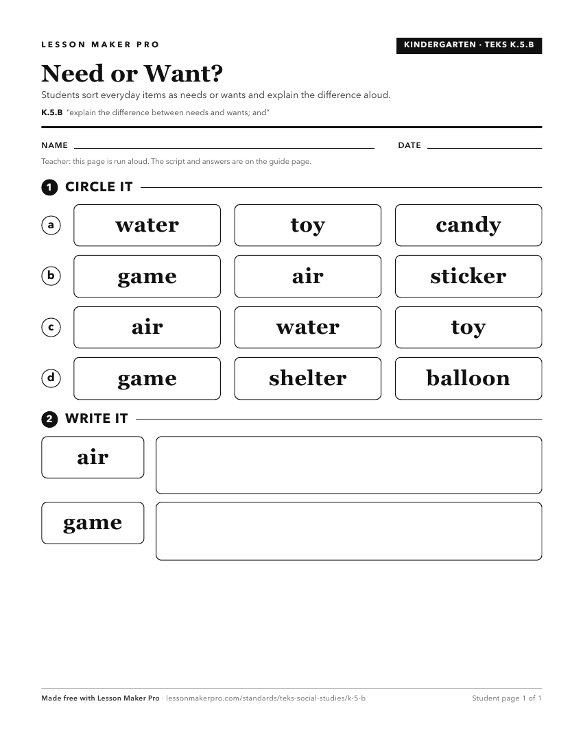 Preview of the K.5.B printable worksheet
