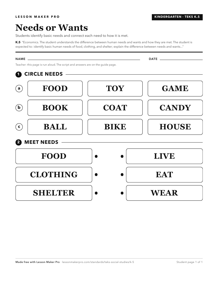 Preview of the K.5 printable worksheet