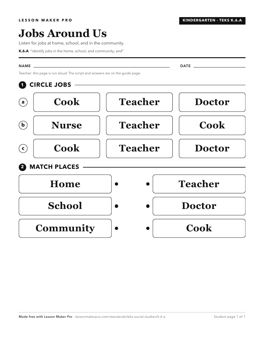 Preview of the K.6.A printable worksheet