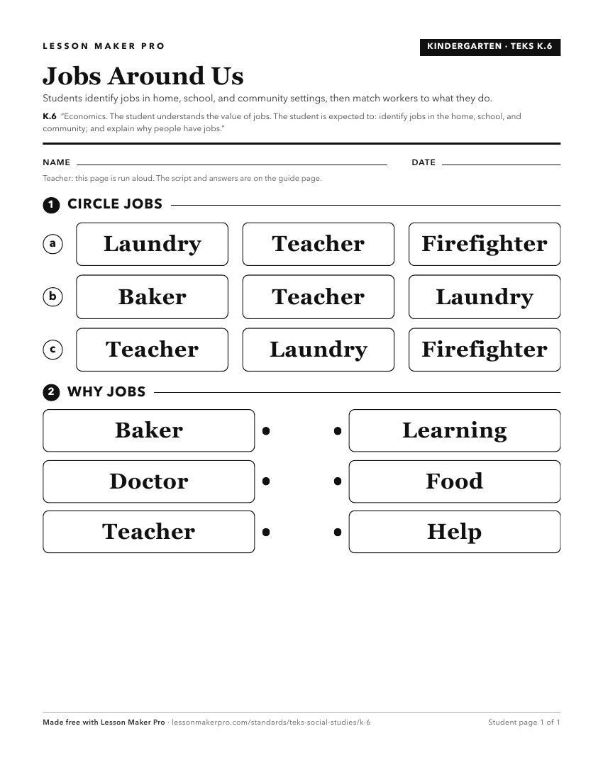 Preview of the K.6 printable worksheet