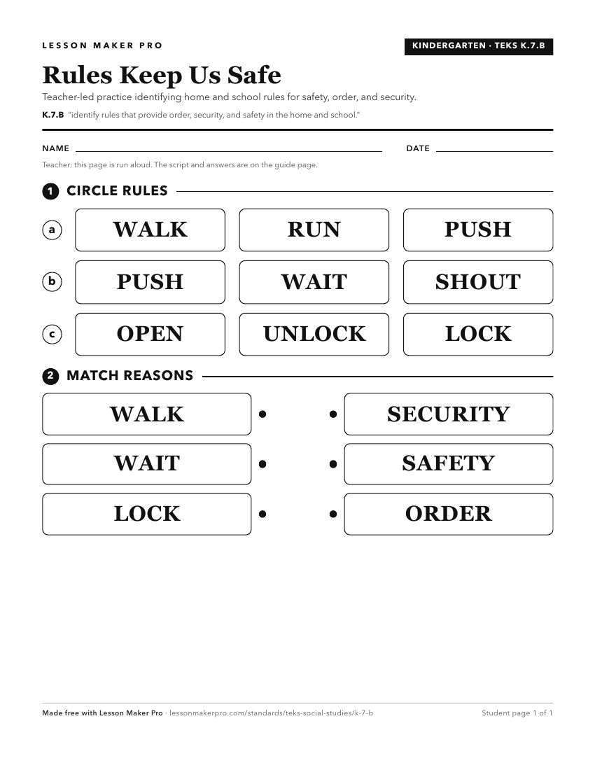 Preview of the K.7.B printable worksheet
