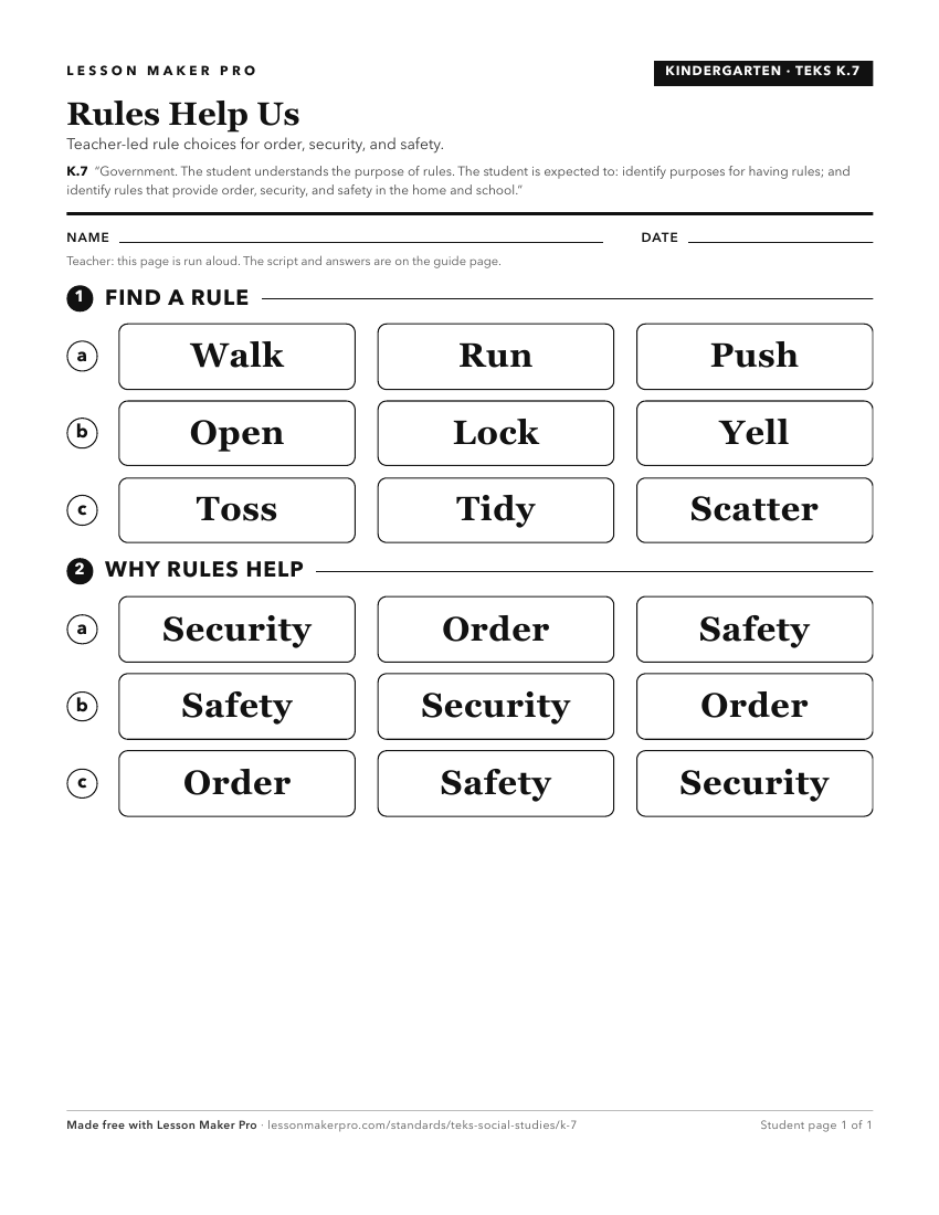 Preview of the K.7 printable worksheet