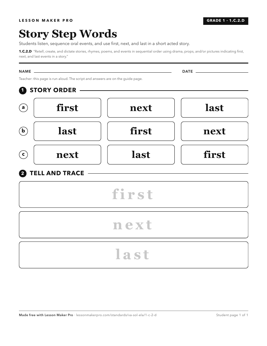 Preview of the 1.C.2.D printable worksheet