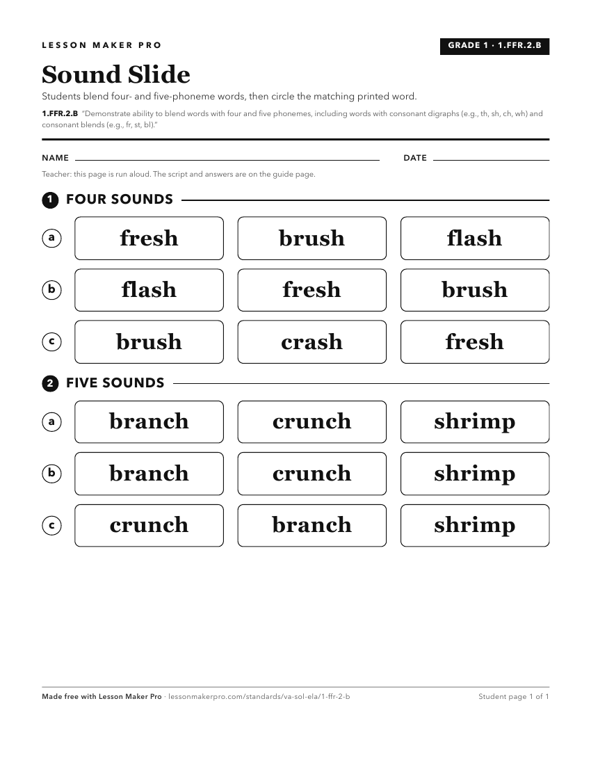 Preview of the 1.FFR.2.B printable worksheet
