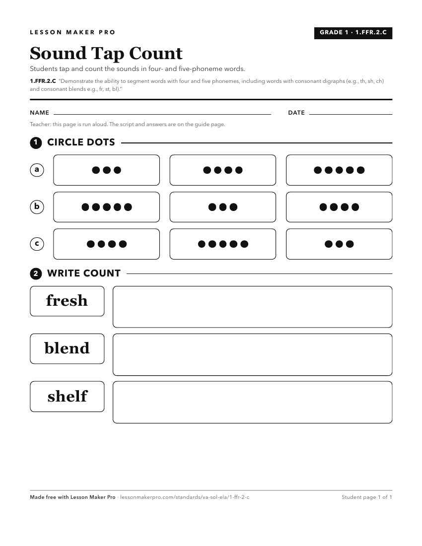 Preview of the 1.FFR.2.C printable worksheet