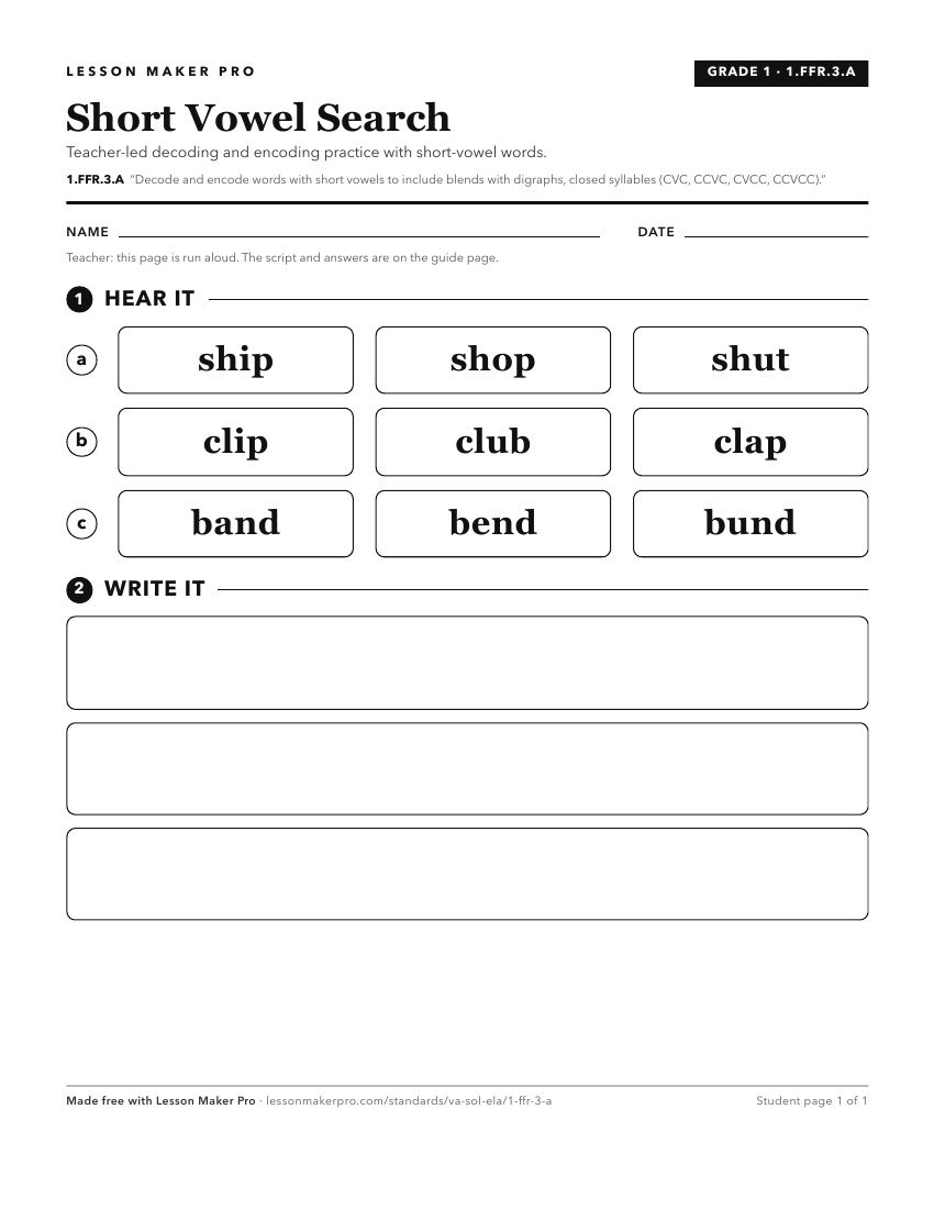 Preview of the 1.FFR.3.A printable worksheet