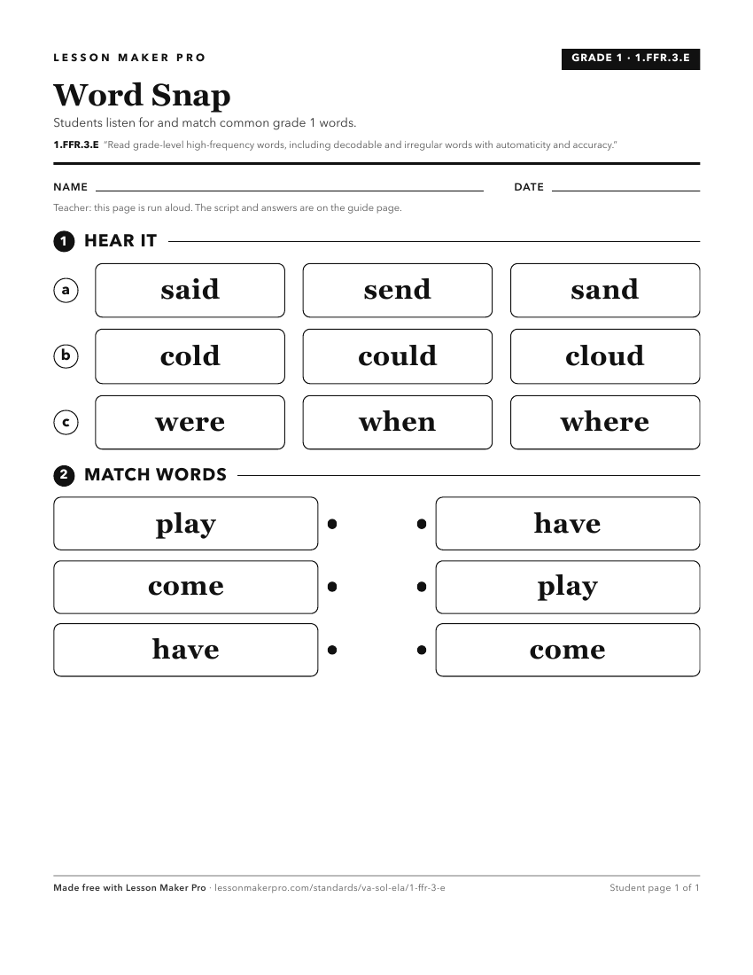 Preview of the 1.FFR.3.E printable worksheet
