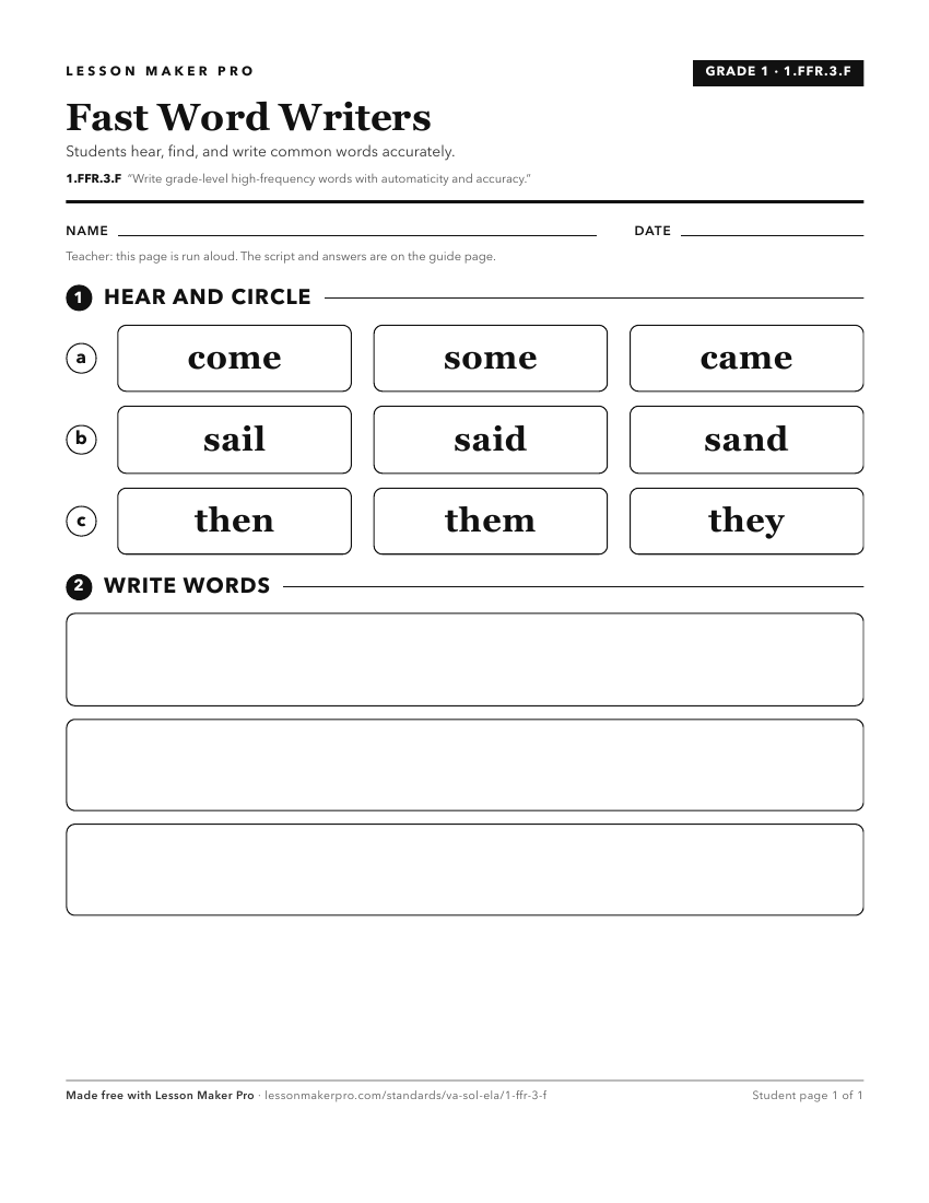 Preview of the 1.FFR.3.F printable worksheet