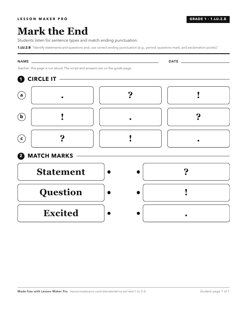 Preview of the 1.LU.2.B printable worksheet