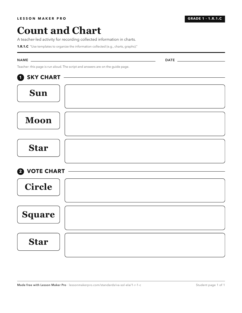 Preview of the 1.R.1.C printable worksheet