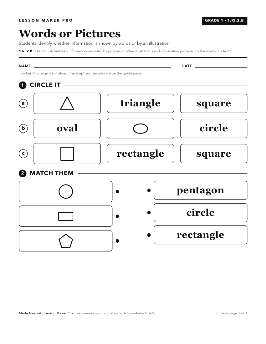 Preview of the 1.RI.2.B printable worksheet