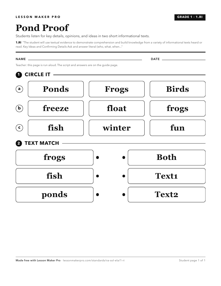 Preview of the 1.RI printable worksheet