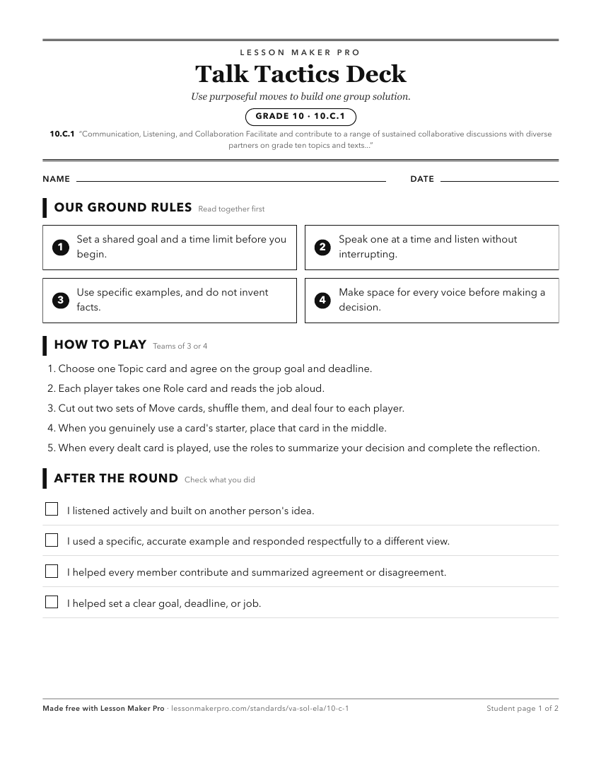 Preview of the 10.C.1 printable worksheet