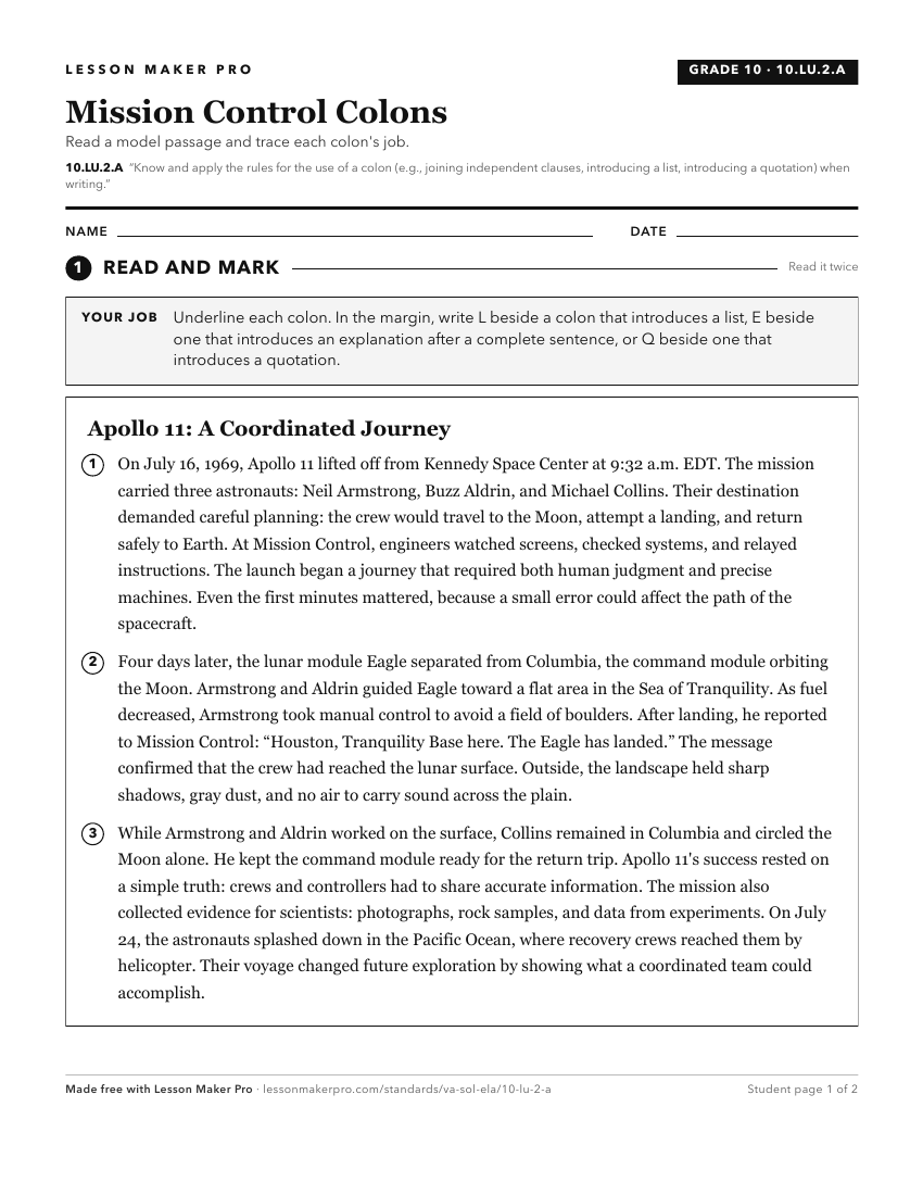Preview of the 10.LU.2.A printable worksheet