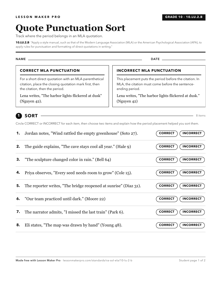 Preview of the 10.LU.2.B printable worksheet