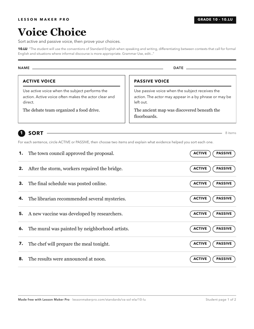 Preview of the 10.LU printable worksheet