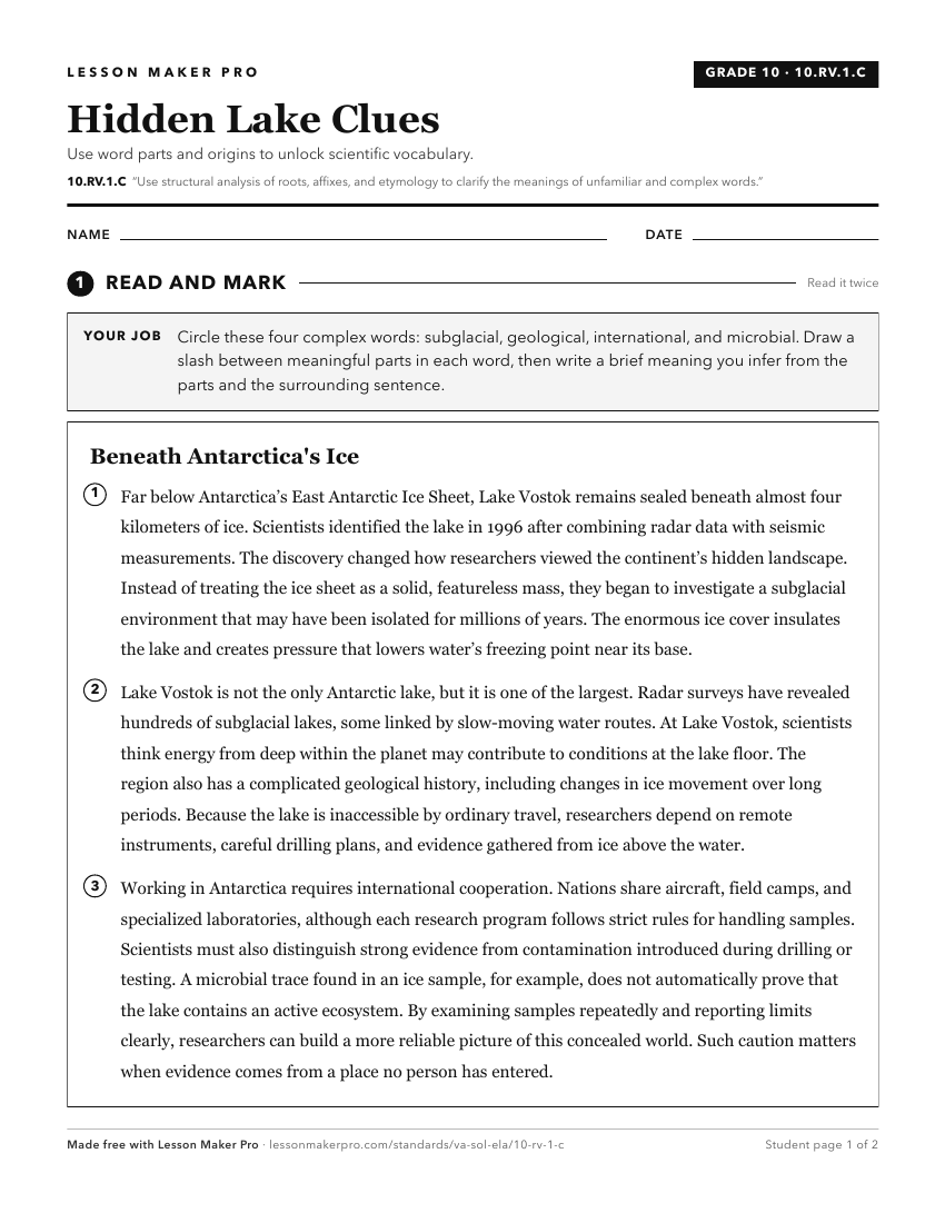 Preview of the 10.RV.1.C printable worksheet
