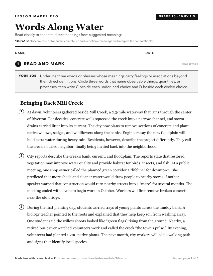Preview of the 10.RV.1.D printable worksheet