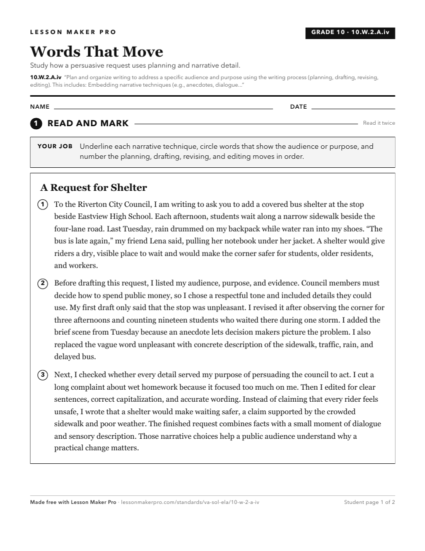 Preview of the 10.W.2.A.iv printable worksheet