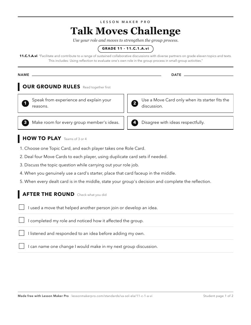 Preview of the 11.C.1.A.vi printable worksheet