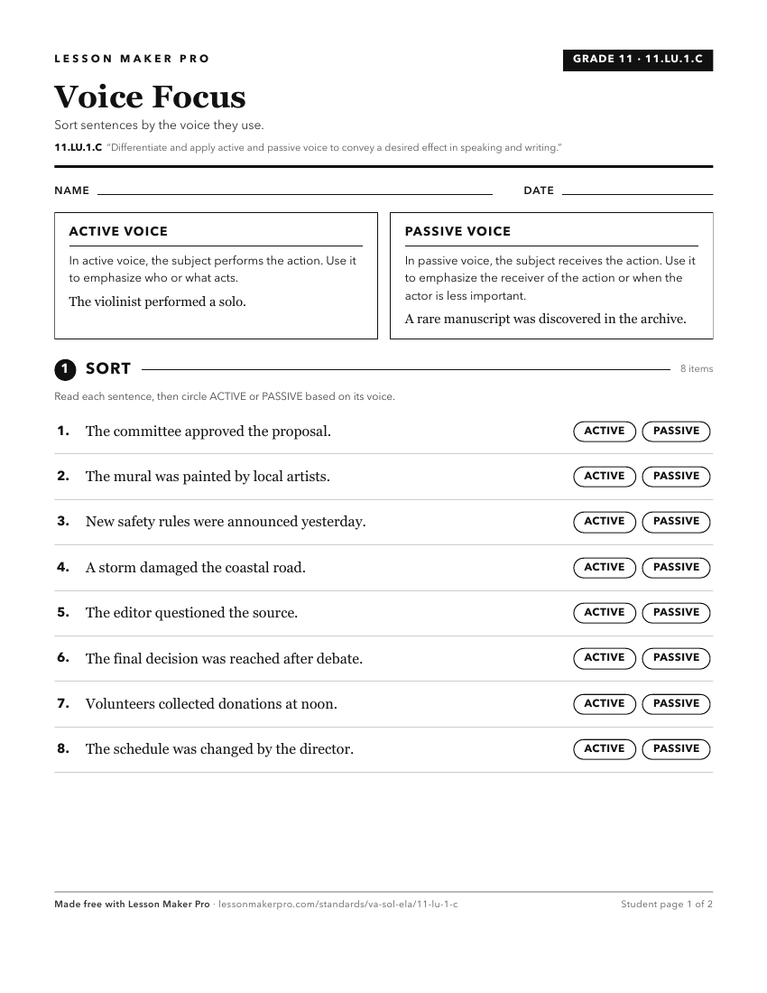 Preview of the 11.LU.1.C printable worksheet