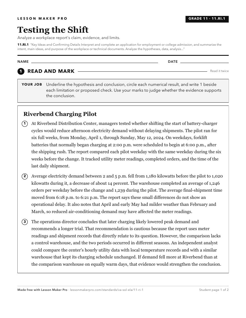 Preview of the 11.RI.1 printable worksheet