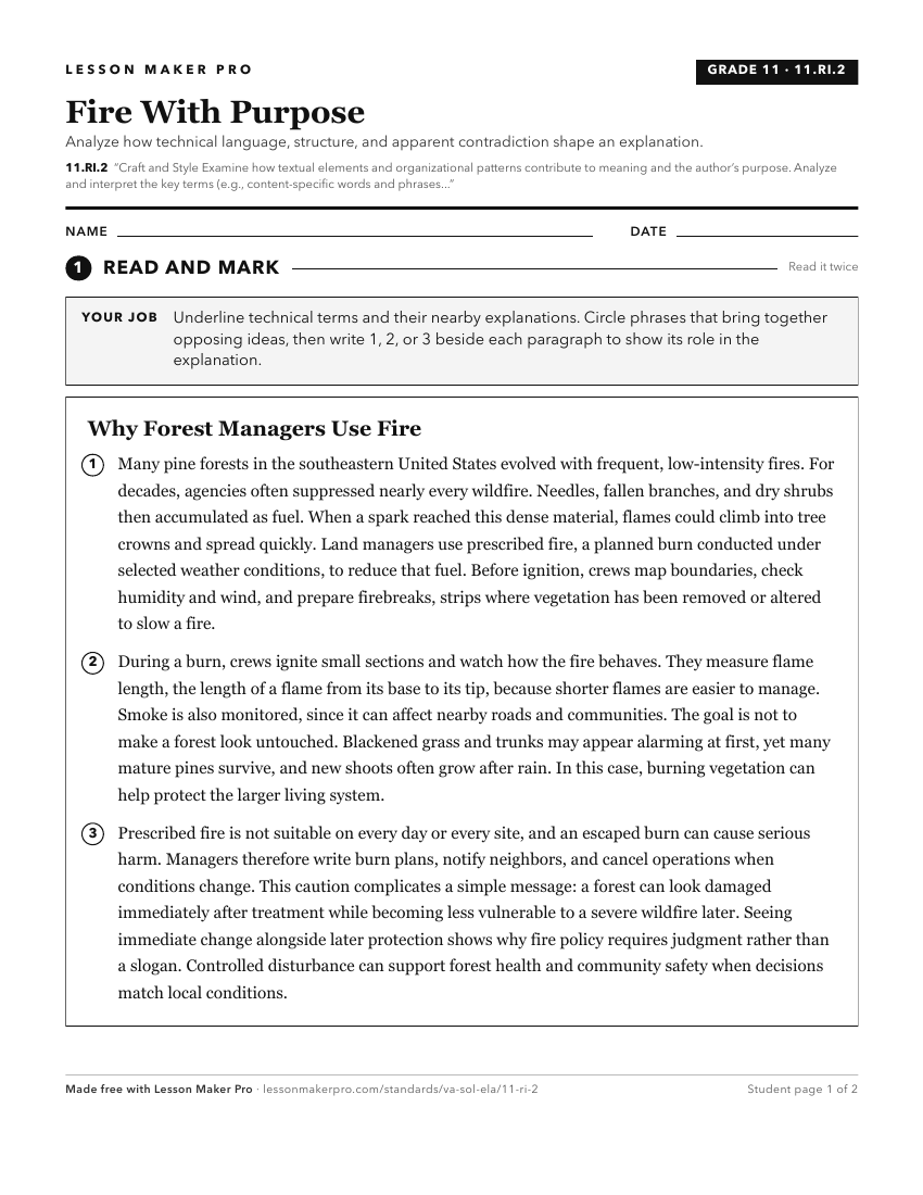 Preview of the 11.RI.2 printable worksheet