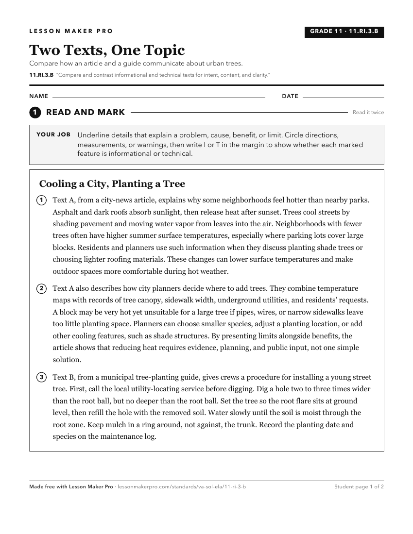 Preview of the 11.RI.3.B printable worksheet