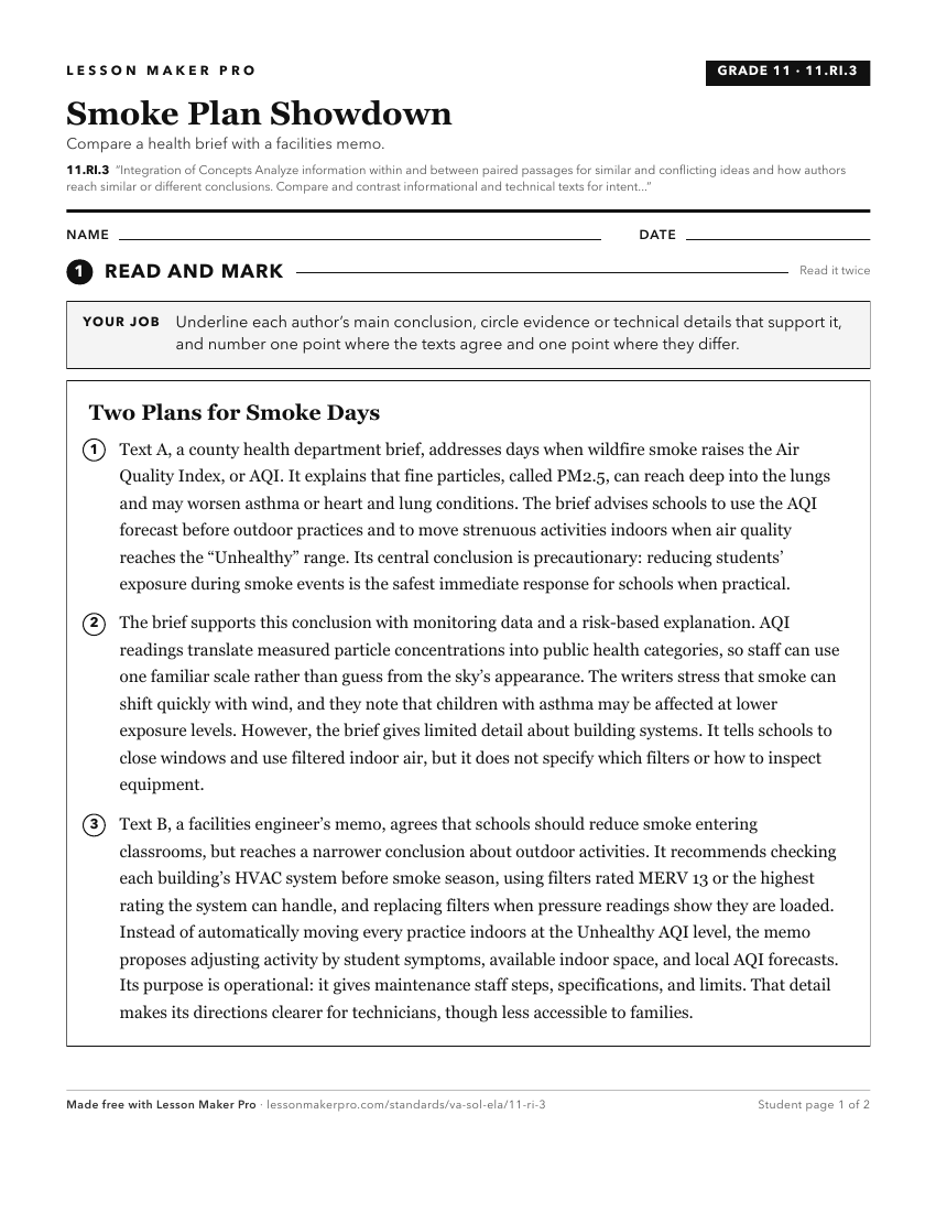 Preview of the 11.RI.3 printable worksheet