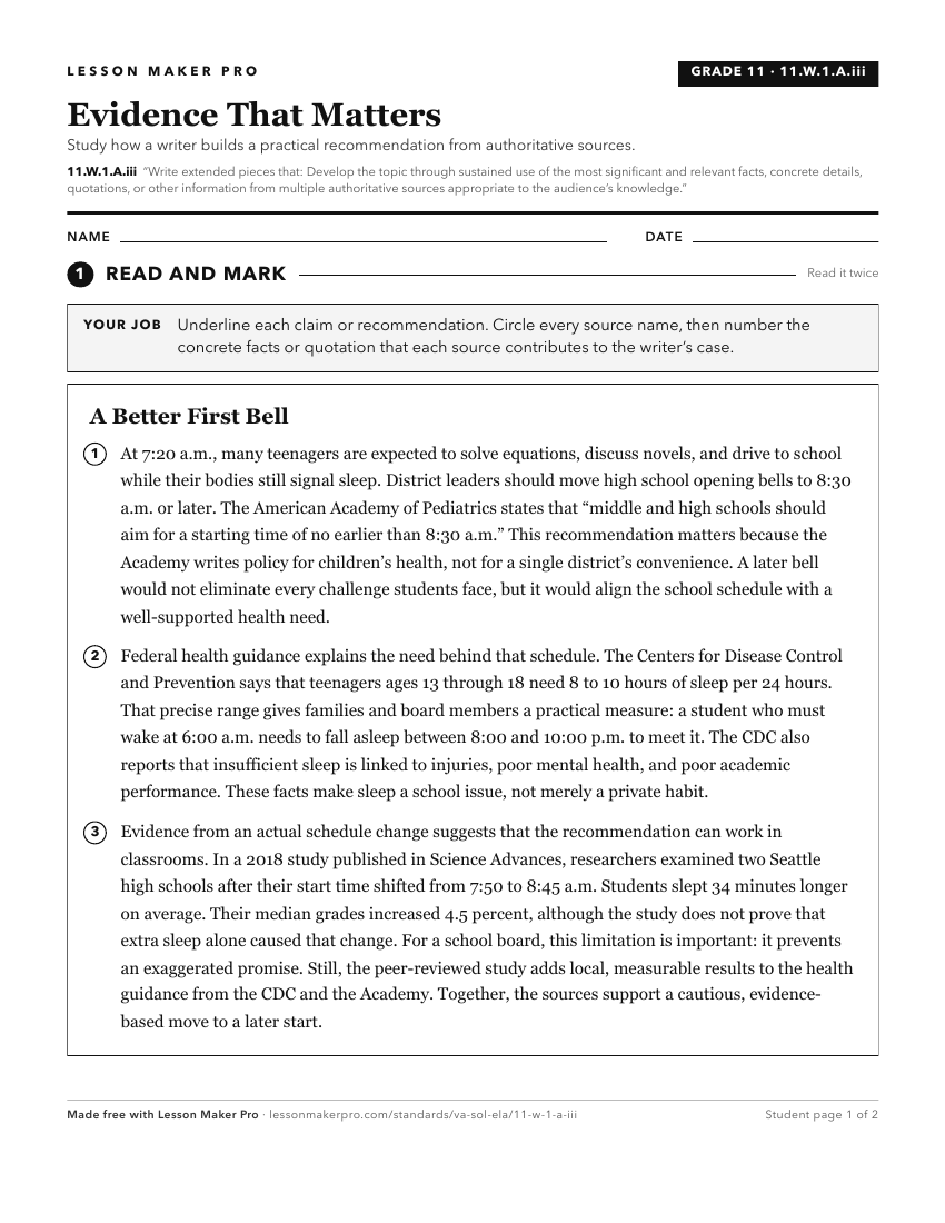 Preview of the 11.W.1.A.iii printable worksheet