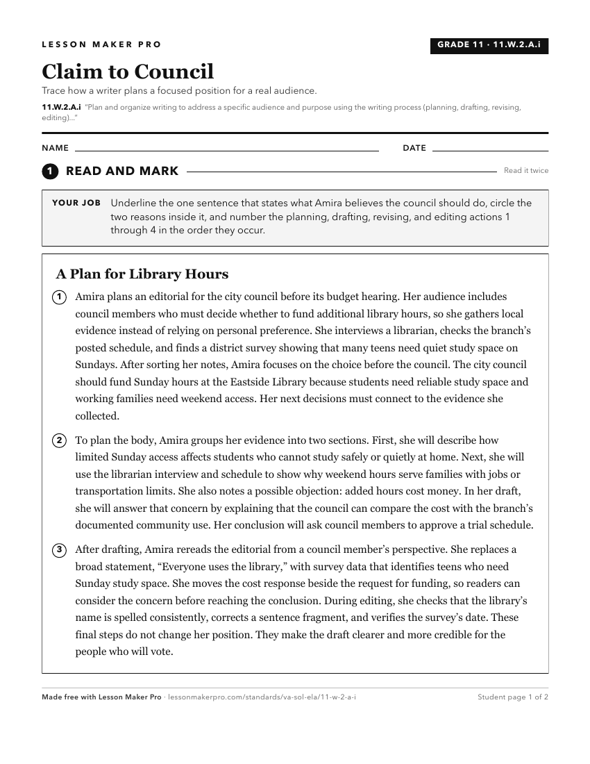 Preview of the 11.W.2.A.i printable worksheet