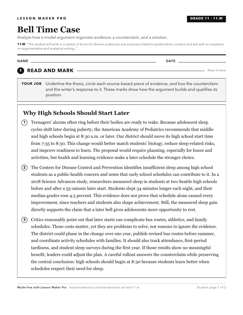 Preview of the 11.W printable worksheet