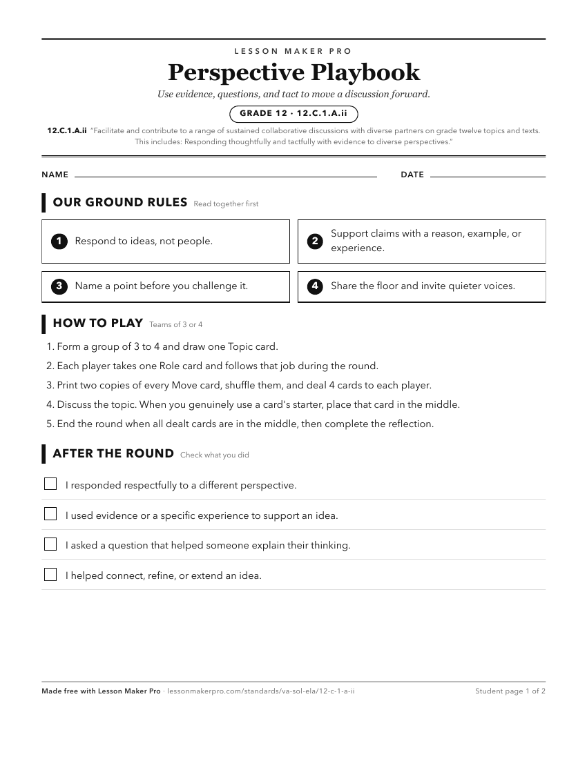 Preview of the 12.C.1.A.ii printable worksheet
