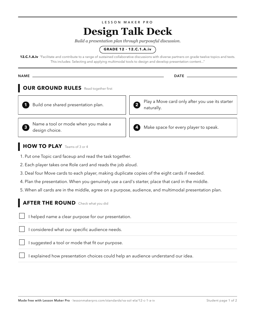 Preview of the 12.C.1.A.iv printable worksheet