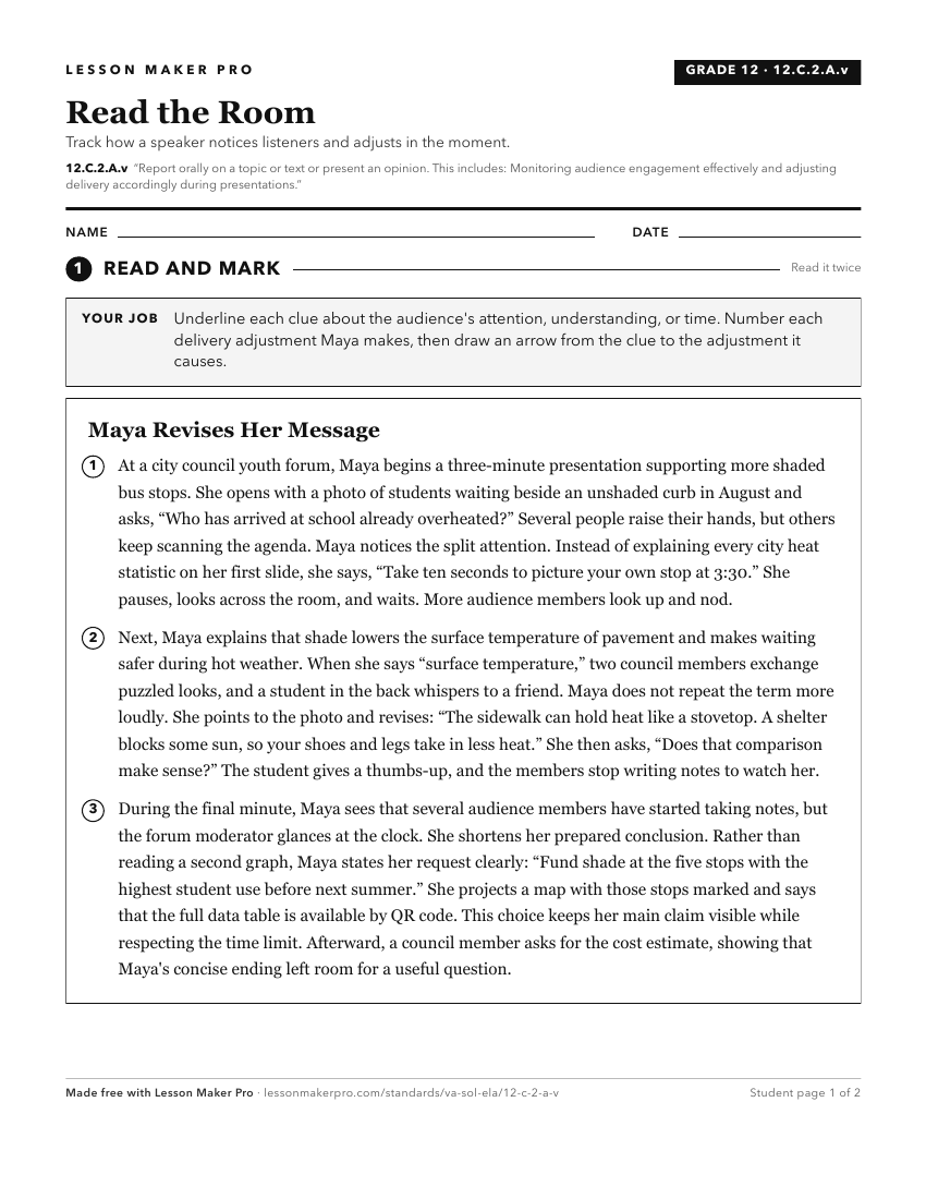 Preview of the 12.C.2.A.v printable worksheet