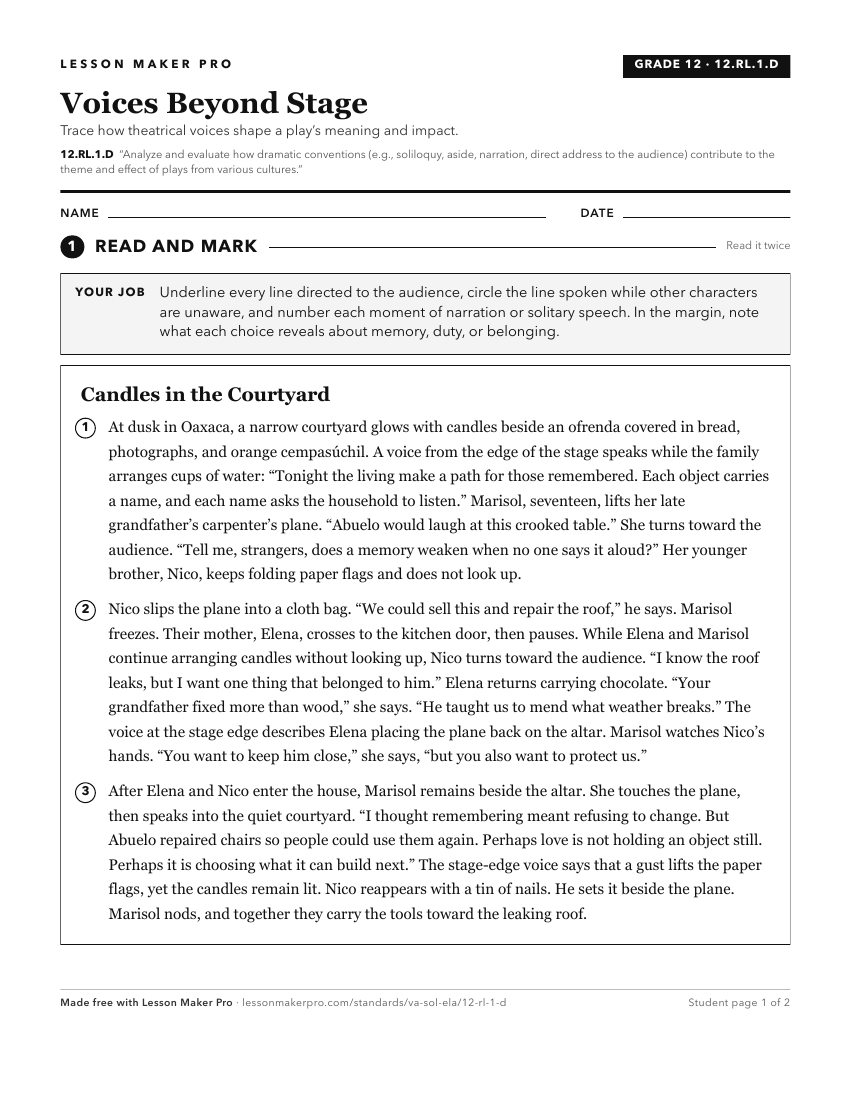 Preview of the 12.RL.1.D printable worksheet