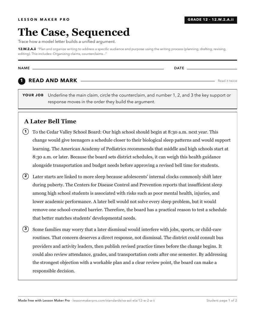 Preview of the 12.W.2.A.ii printable worksheet