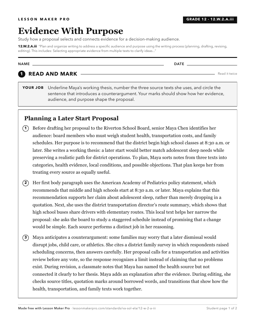 Preview of the 12.W.2.A.iii printable worksheet