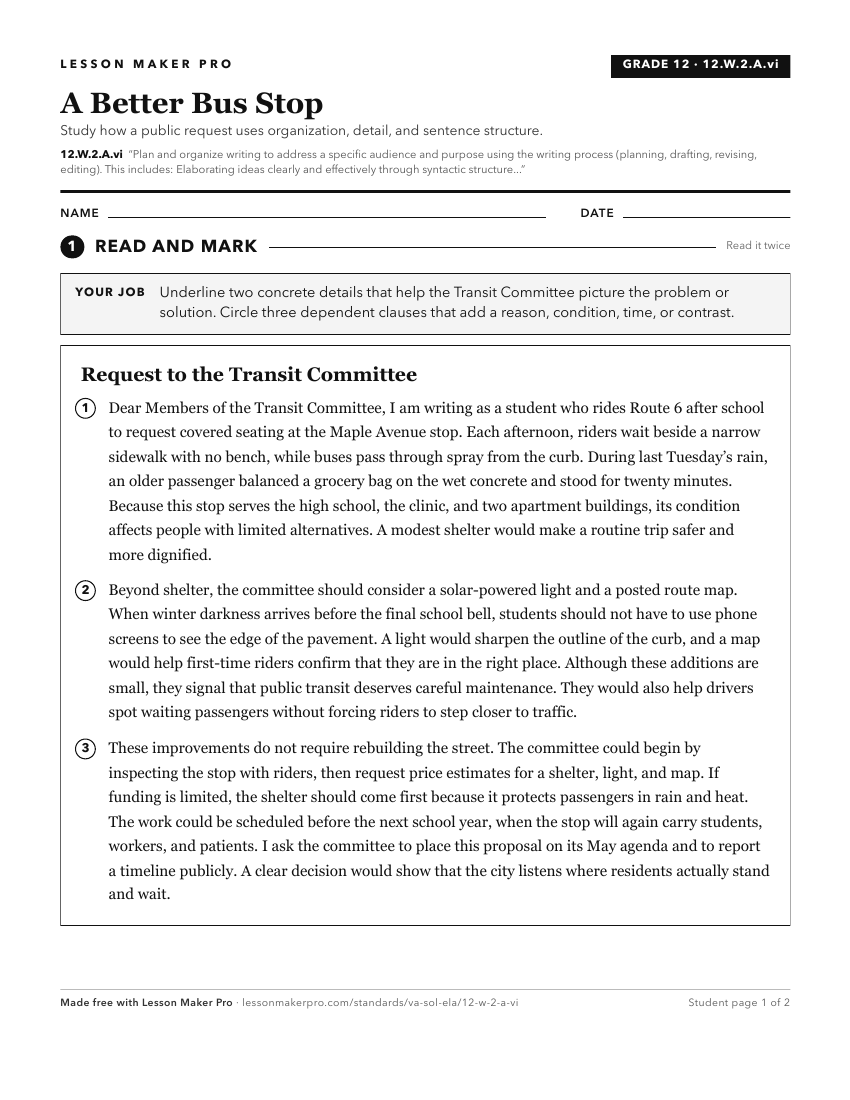 Preview of the 12.W.2.A.vi printable worksheet