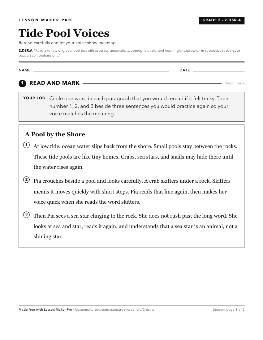 Preview of the 2.DSR.A printable worksheet