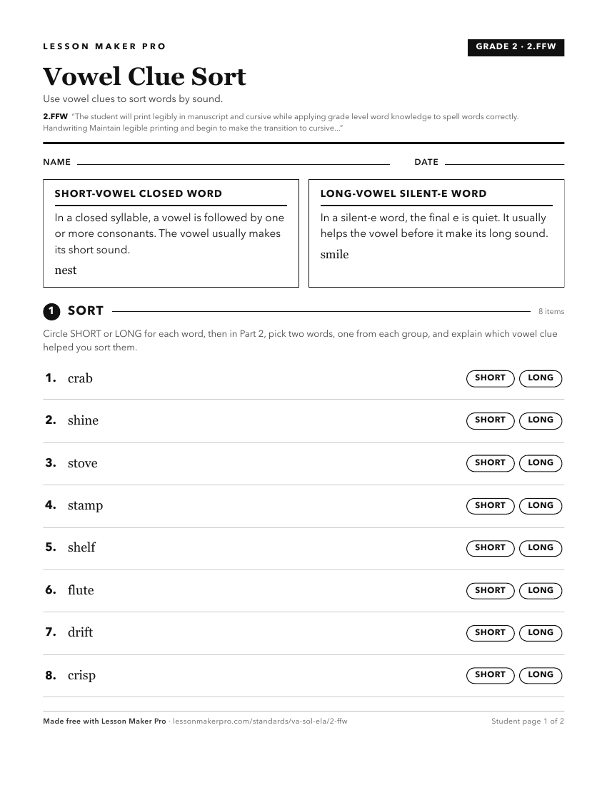 Preview of the 2.FFW printable worksheet