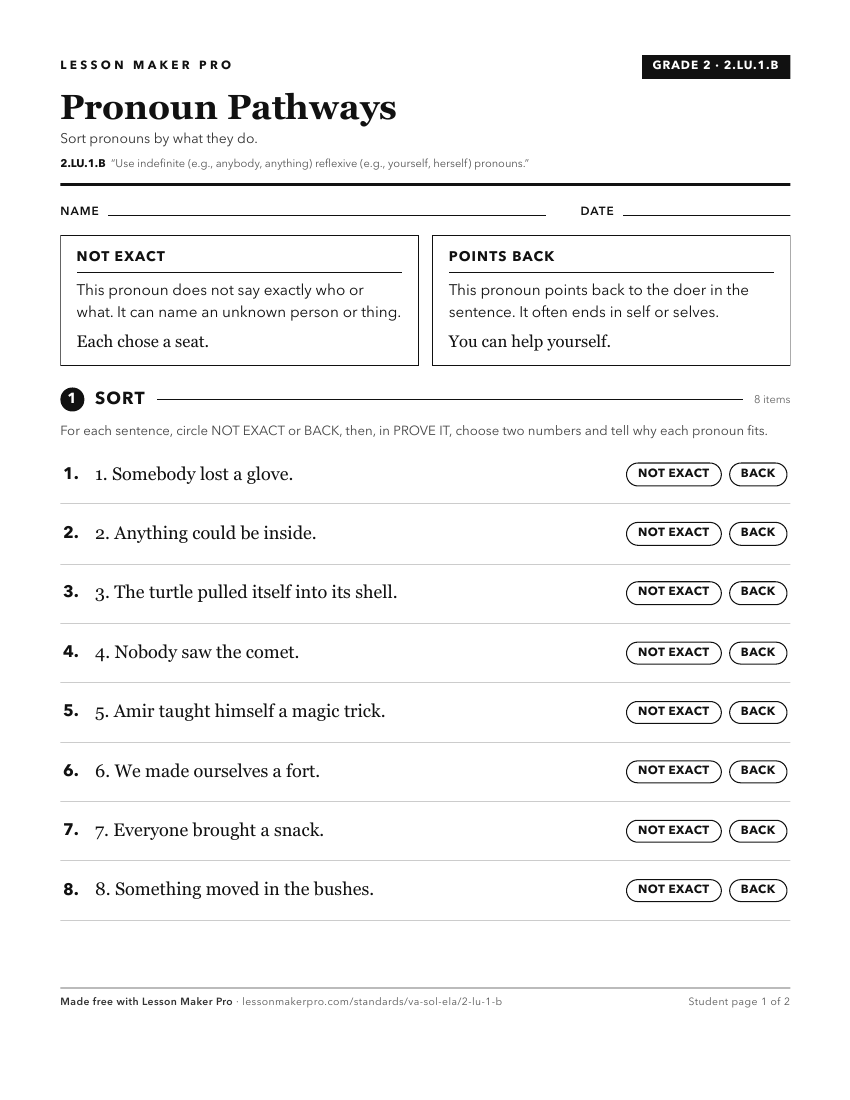 Preview of the 2.LU.1.B printable worksheet