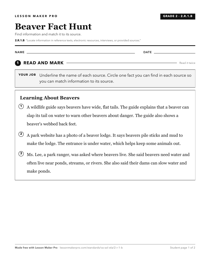 Preview of the 2.R.1.B printable worksheet